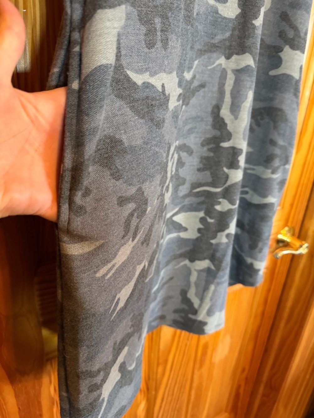 Cherish Women's Midi Tee Dress in Gray Camo - Picture 5 of 8